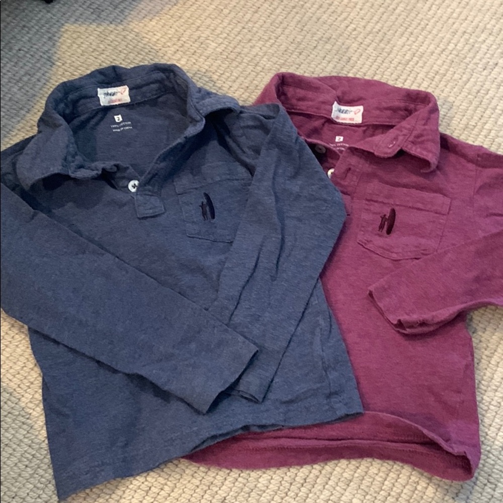 Johnnie-O Long Sleeve Cotton Polo, Size 2